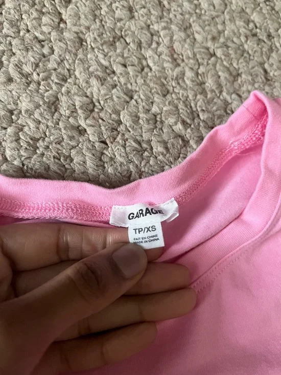 garage women's baby pink baby tee - Picture 3 of 4